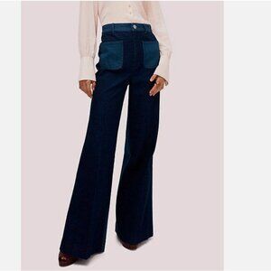 Kate Spade Wide Leg Colorblock Jeans size 26